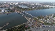 Строительство Центрального моста в Новосибирске