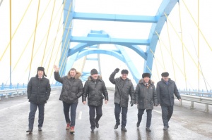Opening ceremony of the bridge over the Irtysh River
