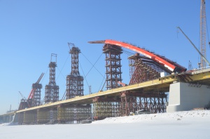 Фотоотчет о строительстве третьего моста в Новосибирске