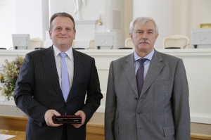Mr. Surovtsev was awarded a badge of Honored Builder of the Russian Federation