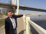 Big Obukhovsky Bridge in St. Petersburg