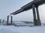 Construction of the Tom Bridge in Kemerovo Region is ongoing: Deck launching stage 7 started 