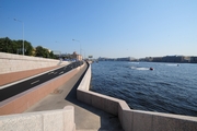 Traffic Junction at the Right-Bank Ramp of Liteiny Bridge across the Neva River in St. Petersburg
