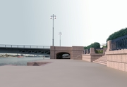 Санкт-Петербург. Проект строительства Ново-Адмиралтейского моста через Большую Неву. Визуализация