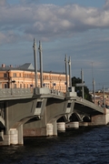 Blagoveschensky Bridge across the Big Neva River in St. Petersburg