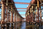 Строительство моста через Малую Неву в районе Серного острова. Фоторепортаж 